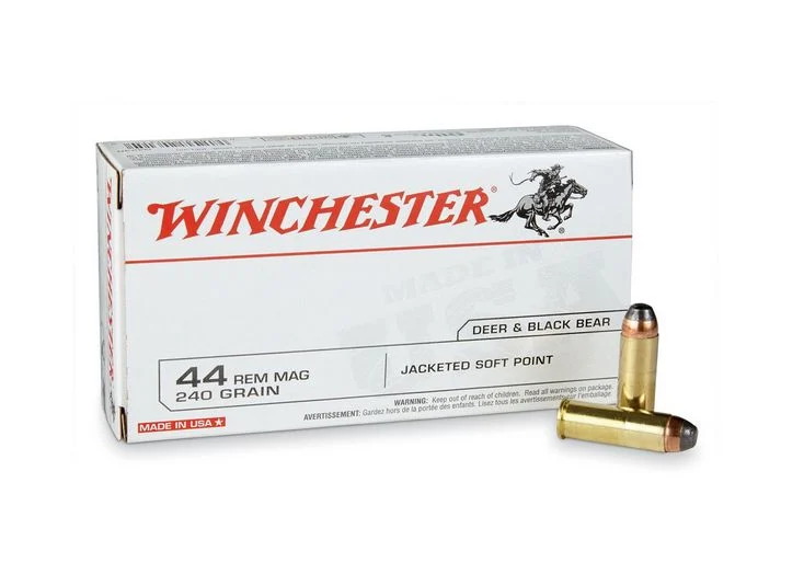 Winchester USA 240 Grain Jacketed Soft Point .44 Remington Mag 50 Rounds