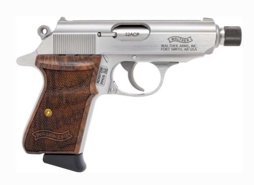 Walther PPK/S Threaded Barrel .32 ACP Stainless Pistol