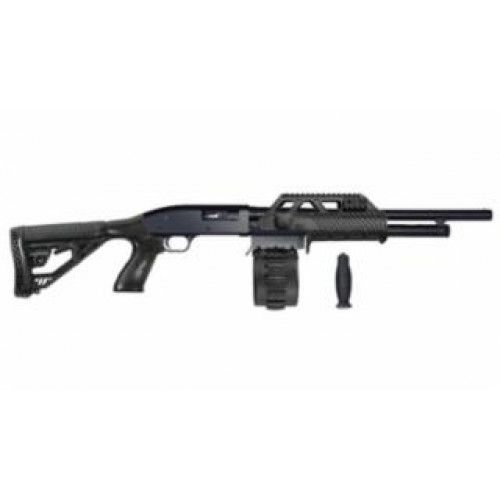 Adaptive Tactical Sidewinder Venom 12 Gauge 18.5" 10-Round Drum Pump Shotgun, Black