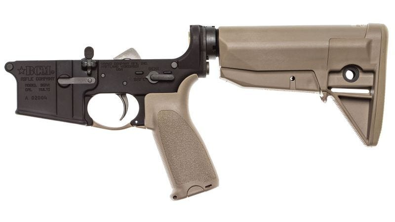 Bravo Company (BCM) Lower Receiver Group, Gunfighter Stock Mod 0, Flat Dark Earth