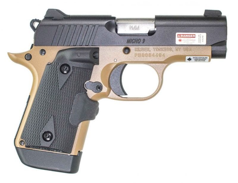 Kimber Micro 9mm 3.15" 7-Round Desert Night Laser Grips