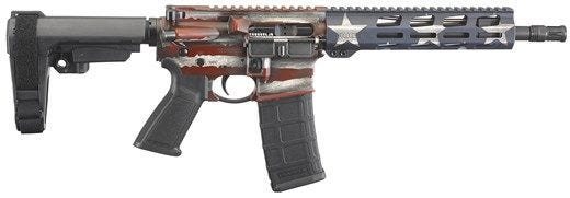 Ruger AR-556 Semi-Auto Pistol American-Flag 30-Round 10.5" .223 Rem 5.56 NATO