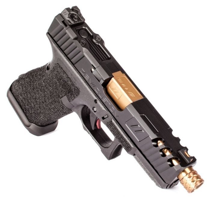 ZEV G19 G3 Spartan TH 9mm Safe Action Semi-Auto Pistol 4.56" Barrel 15-Round Black