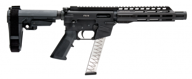 FREEDOM ORDNANCE FX-9P8S AR PISTOL 9MM 8" BARREL 31-ROUNDS SBA3 PISTOL BRACE