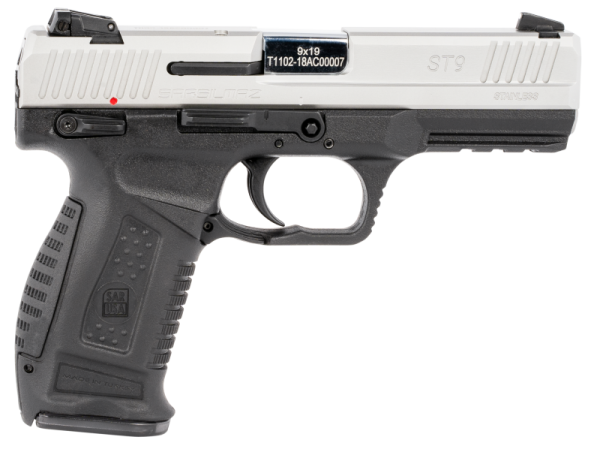 SAR USA ST9 STAINLESS / BLACK 9MM 4.5" BARREL 17-ROUNDS