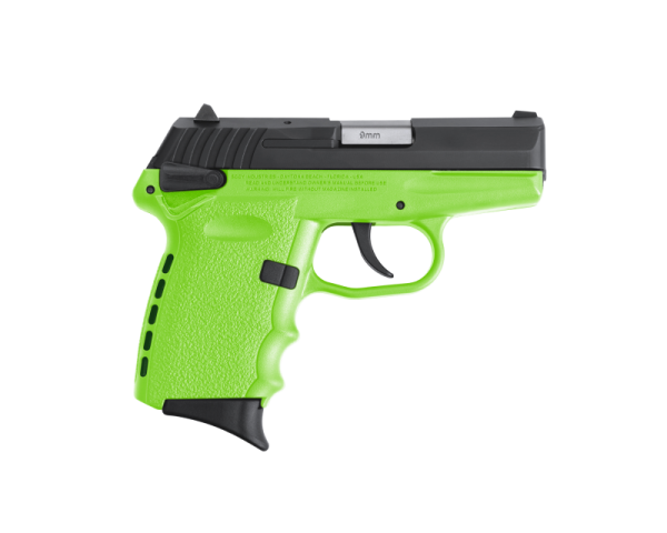 SCCY CPX-1 RD LIME GREEN / BLACK 9MM 3.1" BARREL 10-ROUNDS CTS-1500 REFLEX SIGHT