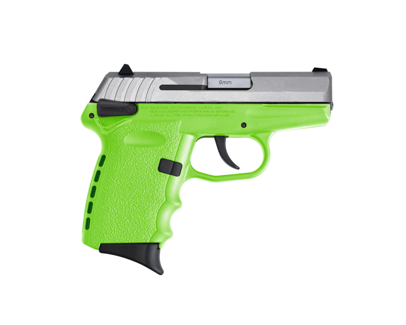 SCCY CPX-1 RD LIME GREEN / STAINLESS 9MM 3.1" BARREL 10-ROUNDS CTS-1500 REFLEX SIGHT