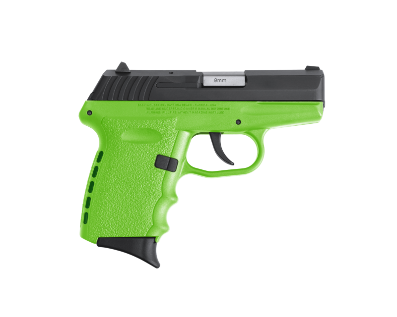 SCCY CPX-2 RD LIME GREEN / BLACK 9MM 3.1" BARREL 10-ROUNDS CTS-1500 REFLEX SIGHT