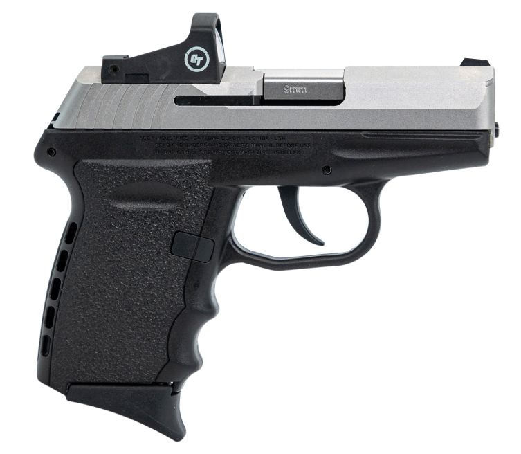 SCCY CPX-2 RD STAINLESS / BLACK 9MM 3.1" BARREL 10-ROUNDS CTS-1500 REFLEX SIGHT