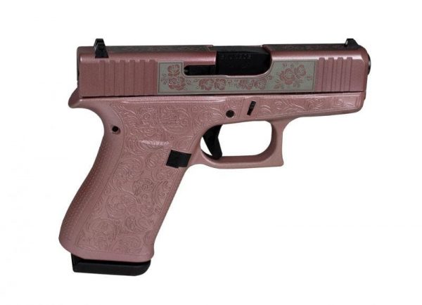 GLOCK 43X CUSTOM ENGRAVED HANDGUN 9MM 3.4-INCH BARREL 10-ROUNDS - GLOCK & ROSES ENGRAVING