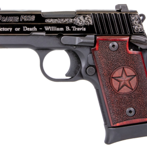 SIG SAUER P938 TEXAS ENGRAVED SILVER 9MM 3" BARREL 7-ROUNDS