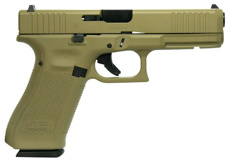 GLOCK 17 GEN 5 FLAT DARK EARTH 9MM 4.49" BARREL 17-ROUNDS TWO MAGAZINES
