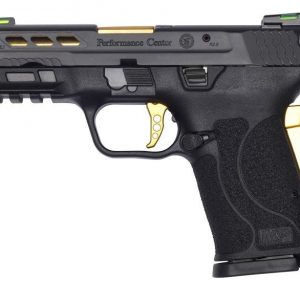 SMITH AND WESSON PERFORMANCE CENTER M&P9 SHIELD EZ GOLD BARREL 9MM 3.83" BARREL 8-ROUNDS NO MANUAL SAFETY