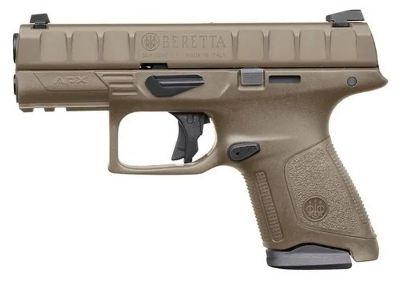 BERETTA APX COMPACT 9MM 3.70" BARREL 13-ROUNDS FDE 3 DOT REMOVABLE SIGHT