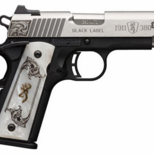 BROWNING 1911 380 ACP MEDALLION COMPACT ENGRAVED 8 ROUNDS 4.25" BARREL WHITE PEARL SS/PRL