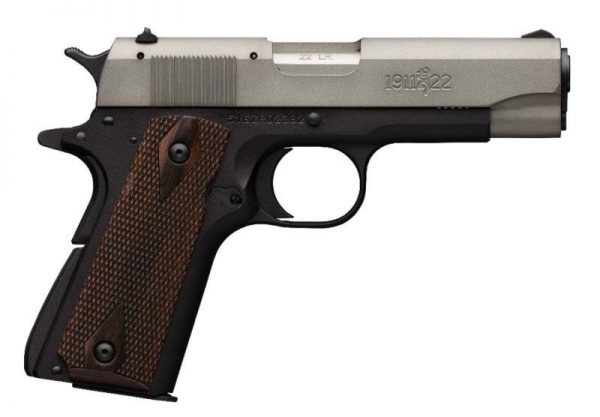 BROWNING 1911-22 A1 COMPACT 22 LR 4.25" BARREL 10 ROUNDS DIAMONDWOOD WALNUT GRIP
