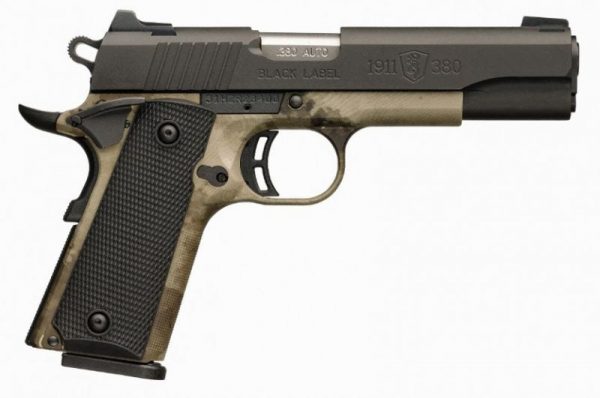 BROWNING 1911-380 BLACK LABEL PRO SPEED FULL-SIZE A-TACS AU / BLACK .380 ACP 4.25-INCH 8RDS