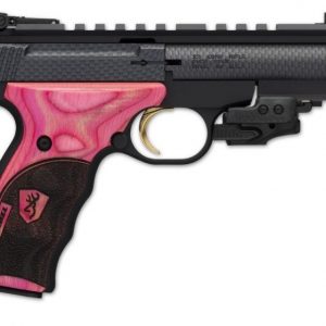 BROWNING BUCK MARK BLACK LABEL CARBON FIBER PINK LAMINATE .22 LR 4-INCH 10RD
