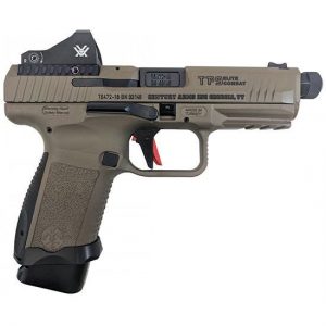 CANIK TP9 COMBAT ELITE FLAT DARK EARTH 9MM 4.7" BARREL 18-ROUNDS RED DOT SIGHT