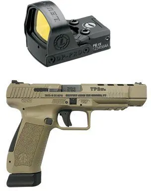 CENTURY ARMS CANIK TP9SFX FDE 9MM 5.2-INCH 20RDS W/ LEUPOLD DELTAPOINT PRO