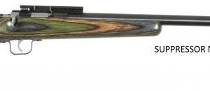 KSA Crickett Bolt Action 22 LR 1 Rd 16.125 Inch Green Laminate/ Black