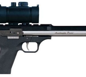 EXCEL INDUSTRIES ACCELERATOR PISTOL MP-22 BLACK/STAINLESS STEEL .22WMR 8.5IN BARREL 9RDS WITH RED DOT SIGHT
