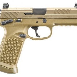 FN FNX-45 TACTICAL FLAT DARK EARTH .45 ACP 4.5-INCH 10RD NIGHT SIGHTS STATE COMPLIANT