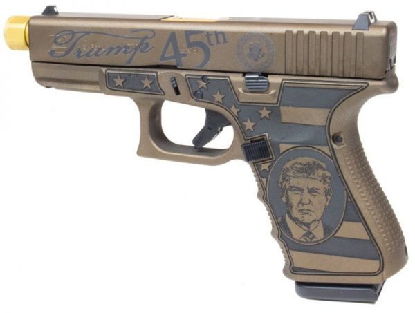 GLOCK 19 GEN 4 TRUMP BRONZE 9MM 4-INCH TINI THREADED BARREL 15-ROUNDS FIXED SIGHTS USA MADE
