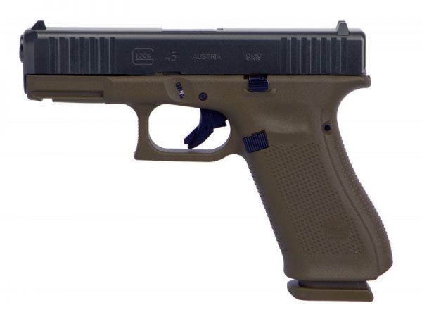 GLOCK 45 GEN 5 FLAT DARK EARTH 9MM 4.02" BARREL 17-ROUNDS WITH THREE MAGAZINES