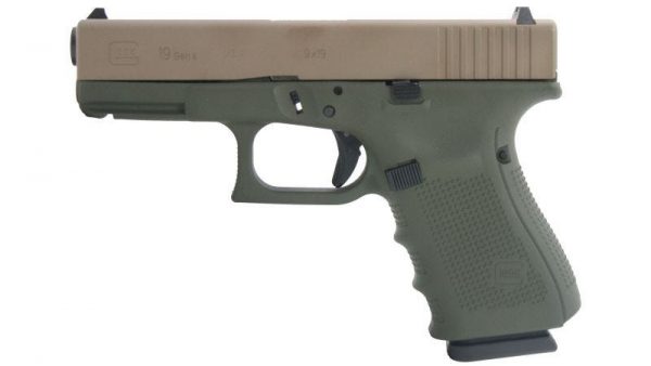 GLOCK 19 GEN 4 OLIVE DRAB GREEN / FLAT DARK EARTH 9MM 4.4-INCH 15RD USC EXCLUSIVE