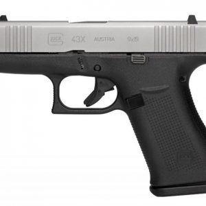 GLOCK G43X SUBCOMPACT SILVER 9MM 3.41" BARREL 10-ROUNDS