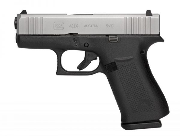 GLOCK G43X SUBCOMPACT SILVER 9MM 3.41" BARREL 10-ROUNDS