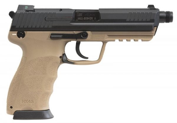 HECKLER AND KOCH HK45 TACTICAL V1 LEA PISTOL .45ACP, NS, DA/SA, 3 MAGAZINES, 10RD, TAN