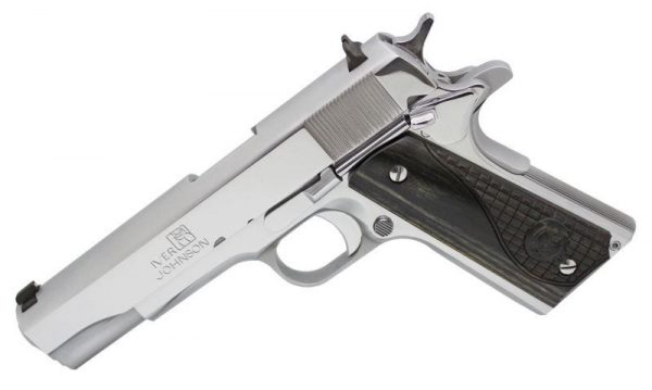 IVER JOHNSON 1911 A1 GOVERNMENT CHROME .45 ACP 5" BARREL 8-ROUNDS