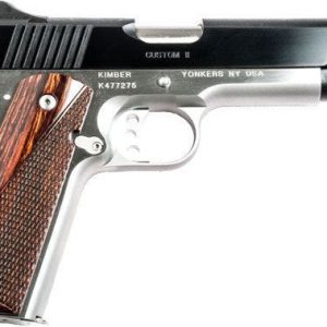 KIMBER CUSTOM II 45ACP 5 INCH 7 RD FIXED SIGHTS TWO TONE BLACK/ STAINLESS