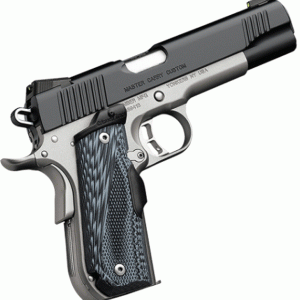 KIMBER MASTER CARRY CUSTOM MATTE BLACK / SATIN SILVER .45 ACP 5-INCH 8RD NIGHT SIGHTS CRIMSON TRACE LASERGRIPS