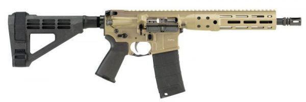 LWRC INDIVIDUAL CARBINE DI PISTOL FLAT DARK EARTH 5.56 NATO / .223 REM 10.5" BARREL 30-ROUNDS M-LOK