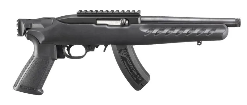 RUGER 22 CHARGER WITH RAILED BRACE MOUNT .22 LR 8" 15-ROUND