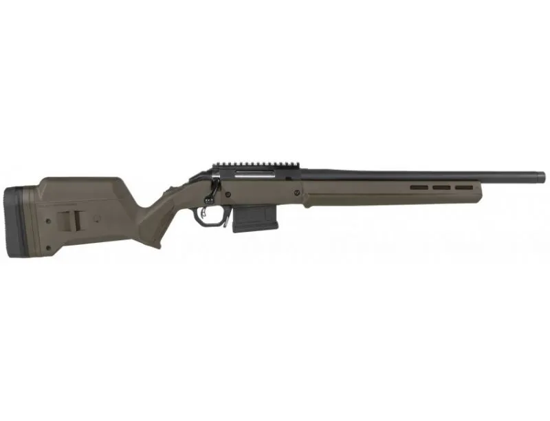 RUGER AMERICAN RIFLE HUNTER 308 WIN/7.62 NATO 16.5-INCH 5RDS OD GREEN MAGPUL HUNTER AMERICAN STK BLACK