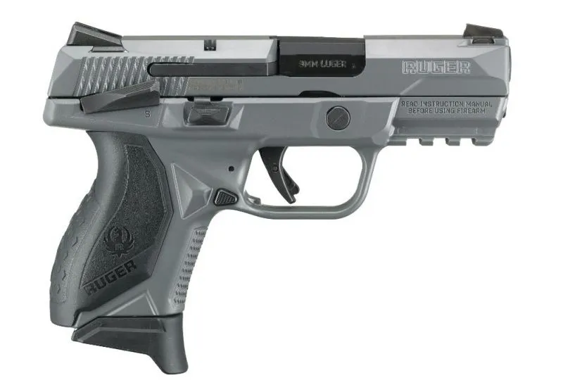 RUGER AMERICAN COMPACT GRAY 9MM 3.55" BARREL 17-ROUNDS NOVAK LOMOUNT CARRY SIGHTS