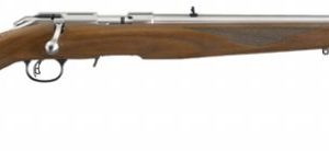 RUGER AMERICAN STAINLESS 22 MAG 22-INCH 9RD WOOD STOCK GRIP & FOREND CHECKERING