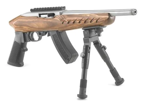 RUGER CHARGER BROWN/STAINLESS 22LR 10-INCH 15RND THREADED