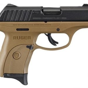 RUGER EC9S SEMI-AUTO PISTOL 9MM 3.12-INCH BLACK/FDE SLIDE 7RDS