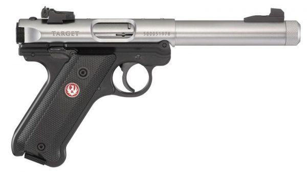 RUGER MKIV TARGET THREADED STAINLESS .22 LR 5.5-INCH 10RDS
