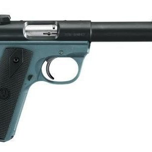 RUGER MARK III 22/45 TARGET BLACK / BLUE TITANIUM .22 LR 5.5-INCH 10RD 1911 STYLE GRIPS