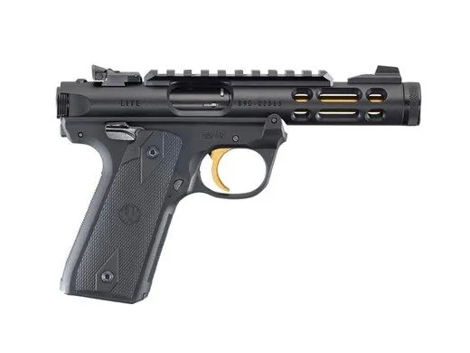 RUGER MARK IV 22/45 LITE WITH GOLD BARREL AND TRIGGER .22 LR 4.4-INCH 10RDS