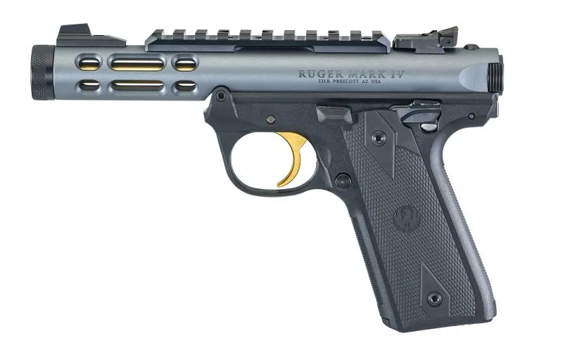 RUGER MARK IV 22/45 LITE GREY ANODIZED ALUMINUM .22 LR 4.4" 10-ROUND