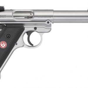 RUGER MARK IV TARGET SATIN STAINLESS .22 LR 5.5-INCH 10RDS FIXED FRONT/ADJUSTABLE REAR SIGHTS