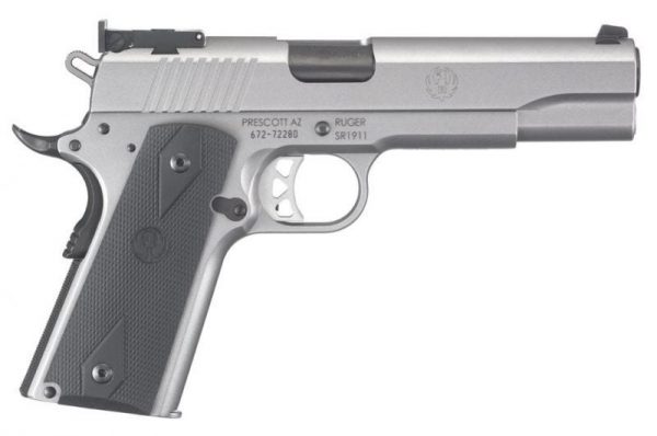 RUGER SR1911 TARGET 10MM STAINLESS STEEL 5INCH 8 ROUNDS