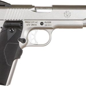 RUGER SR1911 STAINLESS STEEL .45ACP 5-INCH 8RD CRIMSON TRACE LASER GRIPS